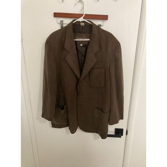 Cypress Grove Men's Vintage 100% Silk Blazer, Brown, M (40R) - Picture 1 of 2